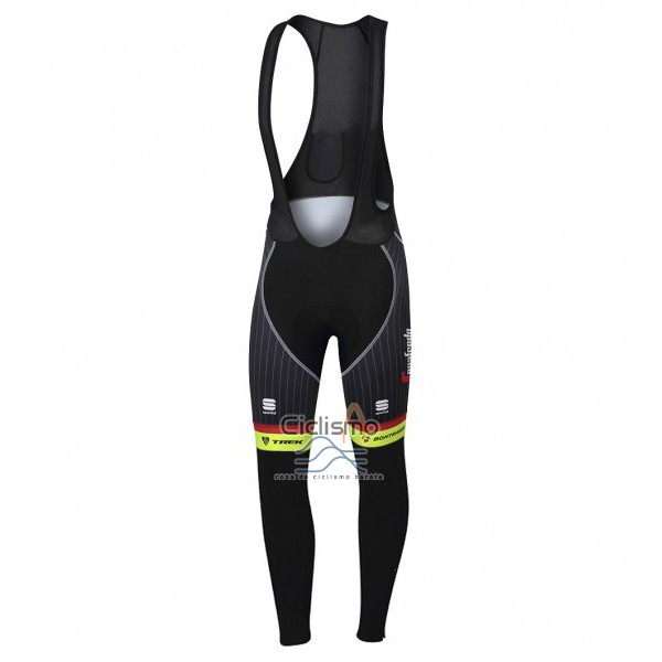 Trek Segafrojoo Ropa Ciclismo Culotte Largo 2017 Mangas Largas Negro y AMarillo